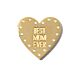 18kt Gold Plating Locket Note Gem Heart - Best Mom