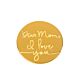 18kt Gold Plating Locket Note - Dear Mom I Love You