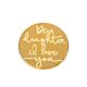 18kt Gold Plating Locket Note - Dear Daughter I Love You