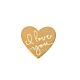 18kt Gold Plating Locket Note Heart - I Love You