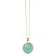 18kt Gold Plating Seafoam Jade Locket Necklace