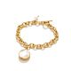 18kt Gold Plating Locket Toggle Bracelet