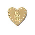 18kt Gold Plating Locket Note Gem Heart - Best Mom