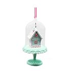 Green Candy Cane House in the Glass