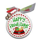 Happy Pawlidays - Round Ceramic