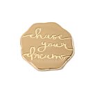 18kt Gold Plating Locket Note - Chase Your Dreams