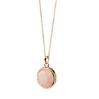 18kt Gold Plating Rose Quartz Locket Necklace