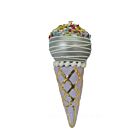 Golden Blue Ice Cream Cone - Glass