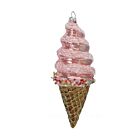 Pink Ice Cream Cone - Glass