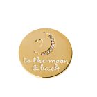 18kt Gold Plating Locket Note Gem - To The Moon