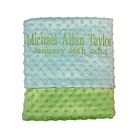 Minky Blanket /Aqua Marine 28" x 30"